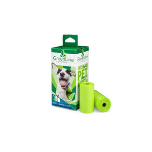 Greenline Pet Landfill Bio-Degradable Poop Bags 8 Pack
