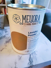 Load image into Gallery viewer, A tin of Meliora Cleaning Products Laundry powder in lemon, lavender, clove scent. Plastic free laundry powder.
