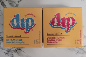 Dip's shampoo and conditioner bars are safe for colored hair. These are in coconut and almond scent.