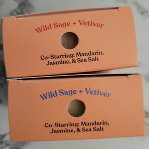 Wild Sage and Vetiver shampoo and conditioner bars by dip.