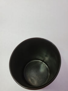 View of handmade ceramic mug from the top.