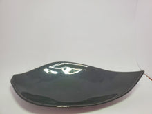 Load image into Gallery viewer, A high-gloss black leaf shaped plate handmade in Cambodia.
